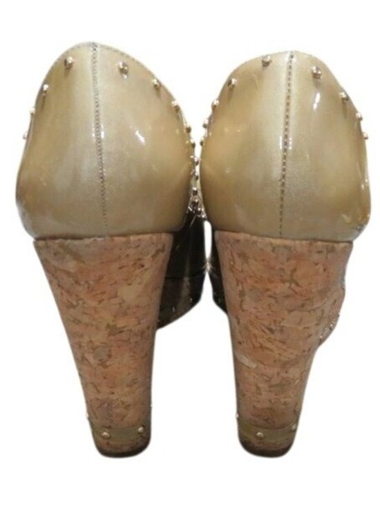 Antonio melani cork - Gem Antonio Melani Studded Cork Wedge Peep-Toe heels Sandals tan beige taupe sz 9